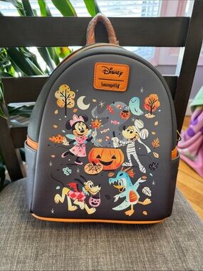 Loungefly Disney Mickey And Friends Halloween Bash Mini Backpack-NEW